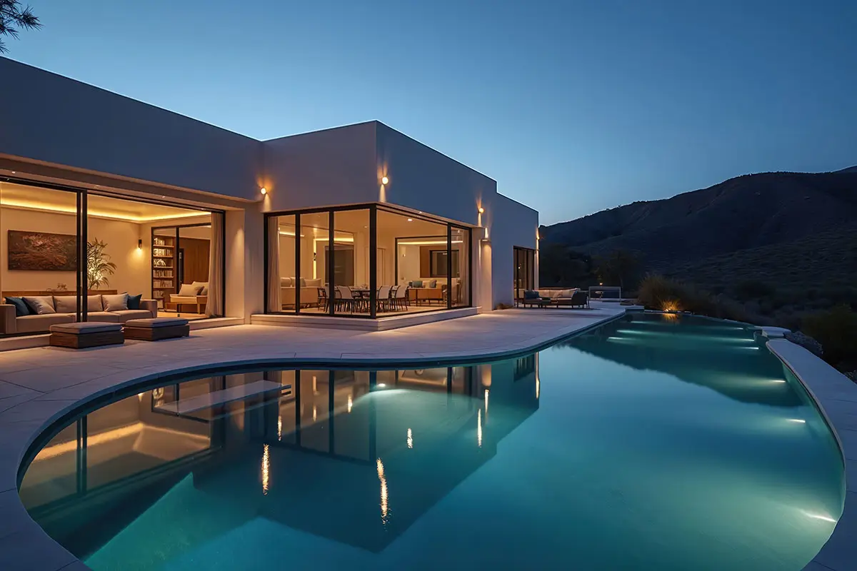 poolworx Modern luxury home features stunning infinity pool poolworx Modern luxury home features stunning infinity pool